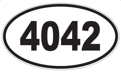 4042 - Oval Sticker