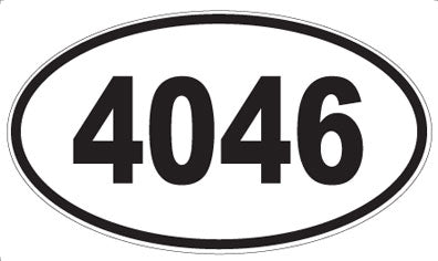 4046 - Oval Sticker