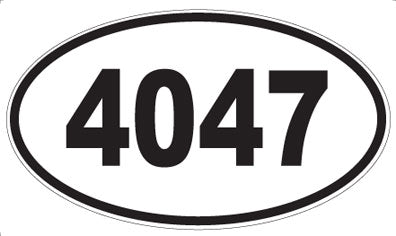 4047 - Oval Sticker