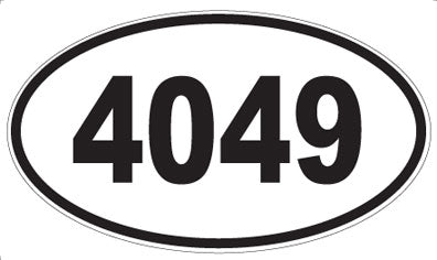 4049 - Oval Sticker