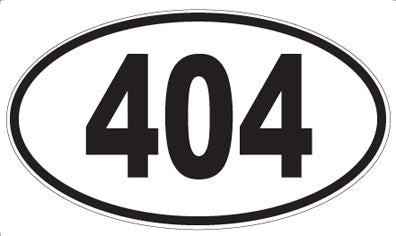 404 - Oval Sticker