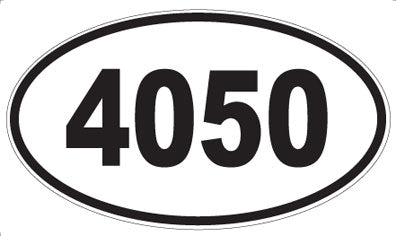4050 - Oval Sticker