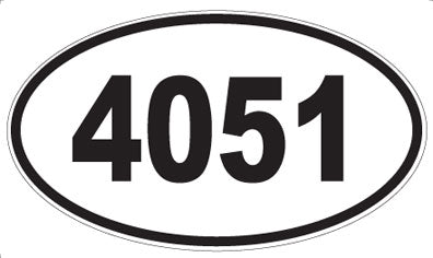 4051 - Oval Sticker