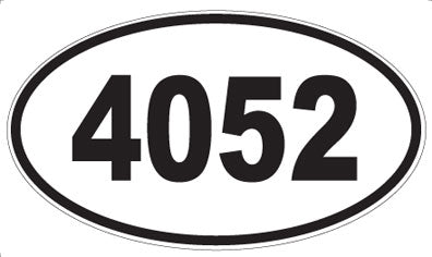 4052 - Oval Sticker