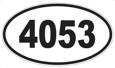4053 - Oval Sticker