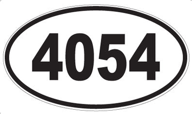 4054 - Oval Sticker