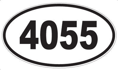 4055 - Oval Sticker