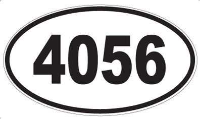 4056 - Oval Sticker