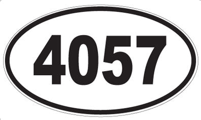 4057 - Oval Sticker