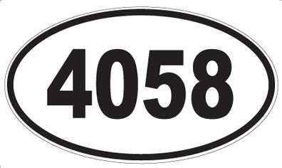 4058 - Oval Sticker