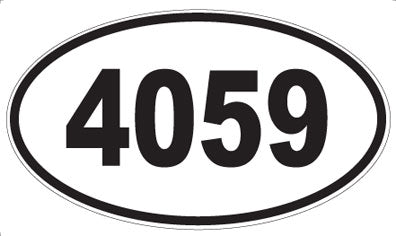4059 - Oval Sticker