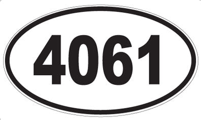 4061 - Oval Sticker