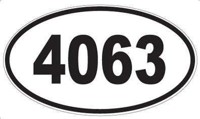 4063 - Oval Sticker