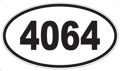 4064 - Oval Sticker