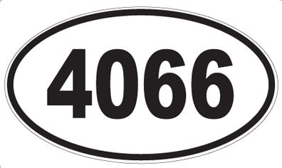 4066 - Oval Sticker