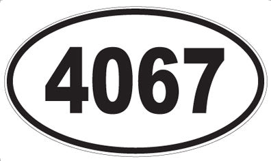 4067 - Oval Sticker