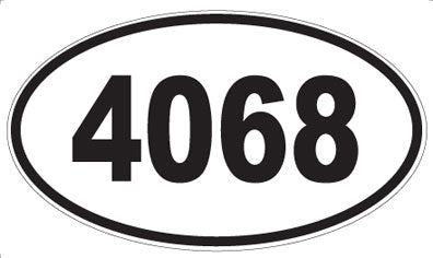 4068 - Oval Sticker
