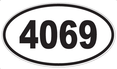 4069 - Oval Sticker