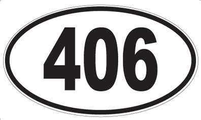 406 - Oval Sticker
