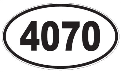 4070 - Oval Sticker
