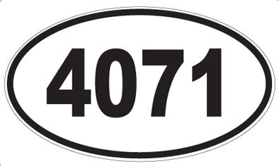4071 - Oval Sticker