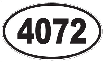 4072 - Oval Sticker