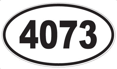 4073 - Oval Sticker
