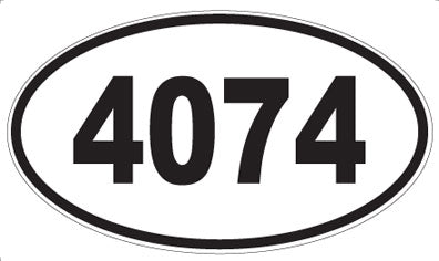 4074 - Oval Sticker