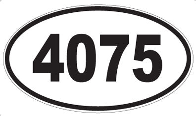 4075 - Oval Sticker