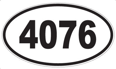 4076 - Oval Sticker