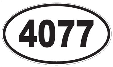 4077 - Oval Sticker