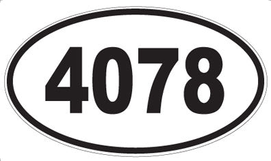 4078 - Oval Sticker