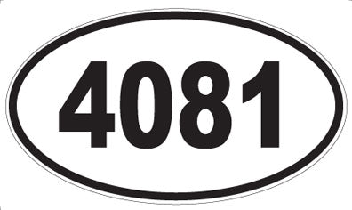 4081 - Oval Sticker