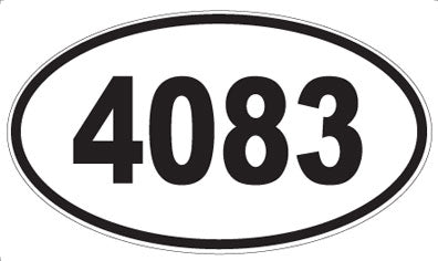 4083 - Oval Sticker
