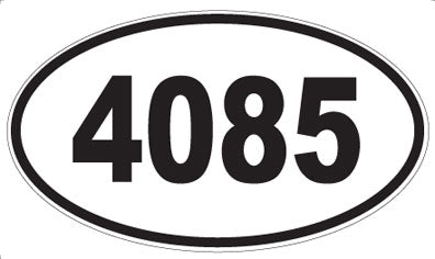 4085 - Oval Sticker