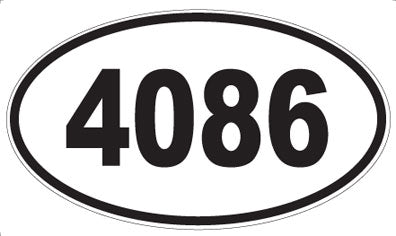 4086 - Oval Sticker