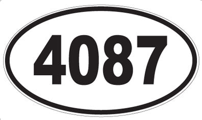 4087 - Oval Sticker