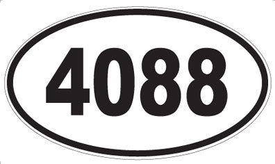 4088 - Oval Sticker