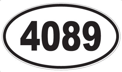 4089 - Oval Sticker