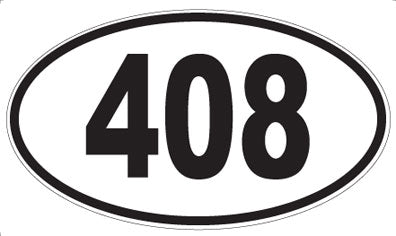 408 - Oval Sticker