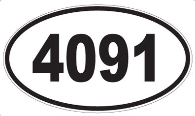 4091 - Oval Sticker