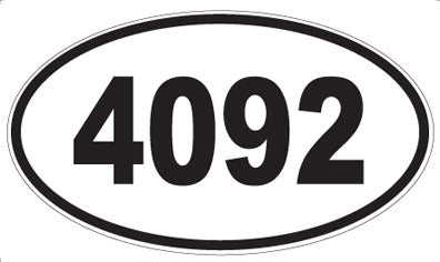 4092 - Oval Sticker
