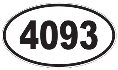 4093 - Oval Sticker