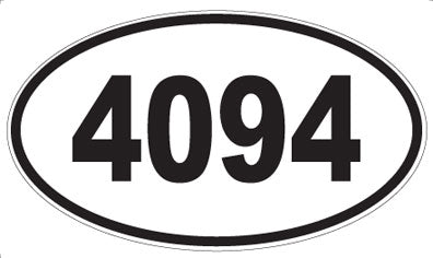 4094 - Oval Sticker