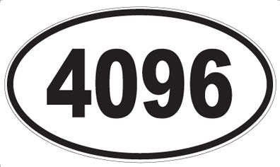 4096 - Oval Sticker