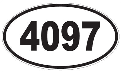 4097 - Oval Sticker