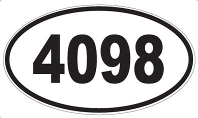 4098 - Oval Sticker