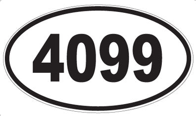 4099 - Oval Sticker