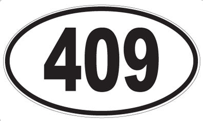409 - Oval Sticker