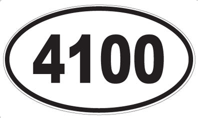 4100 - Oval Sticker